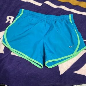 Blue, athletic shorts
